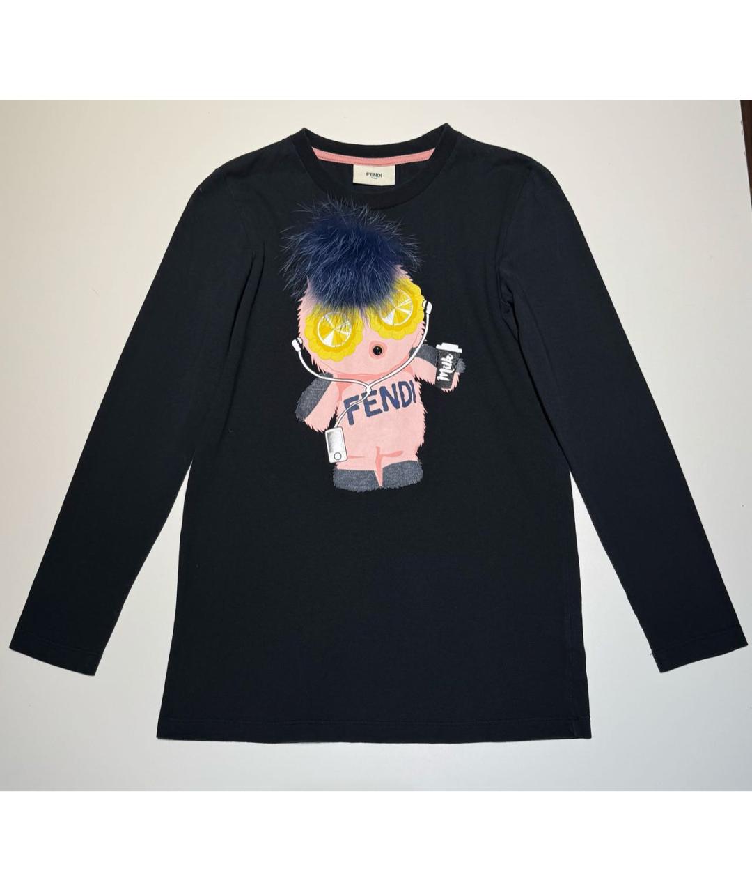 FENDI Черный хлопковый детская футболка / топ, фото 6