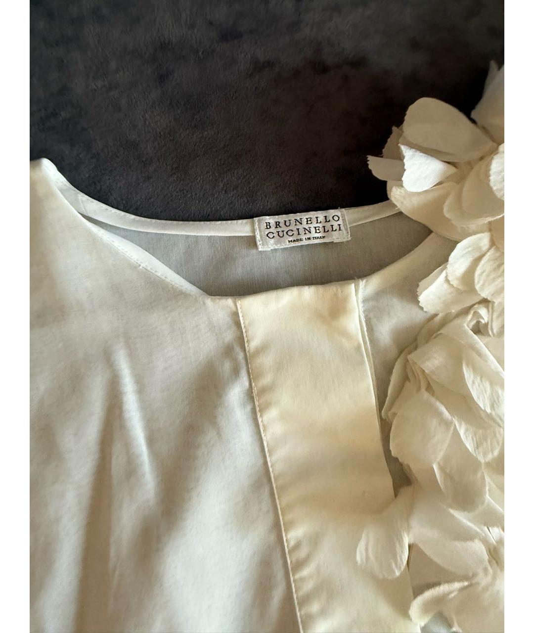 BRUNELLO CUCINELLI Белая блузы, фото 4