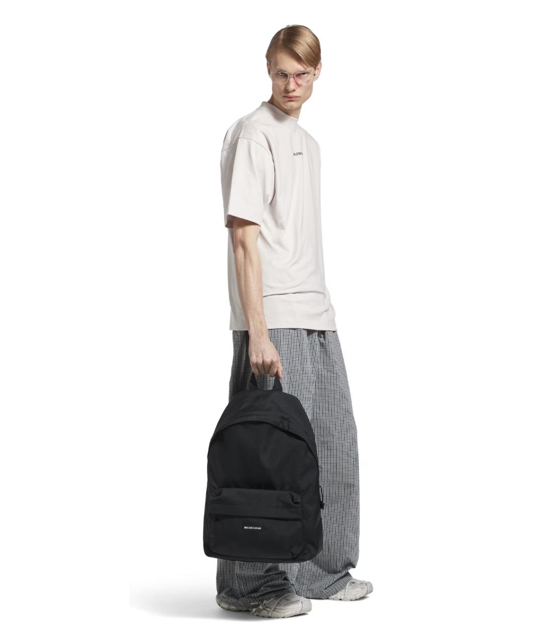 BALENCIAGA Черный синтетический рюкзак, фото 2