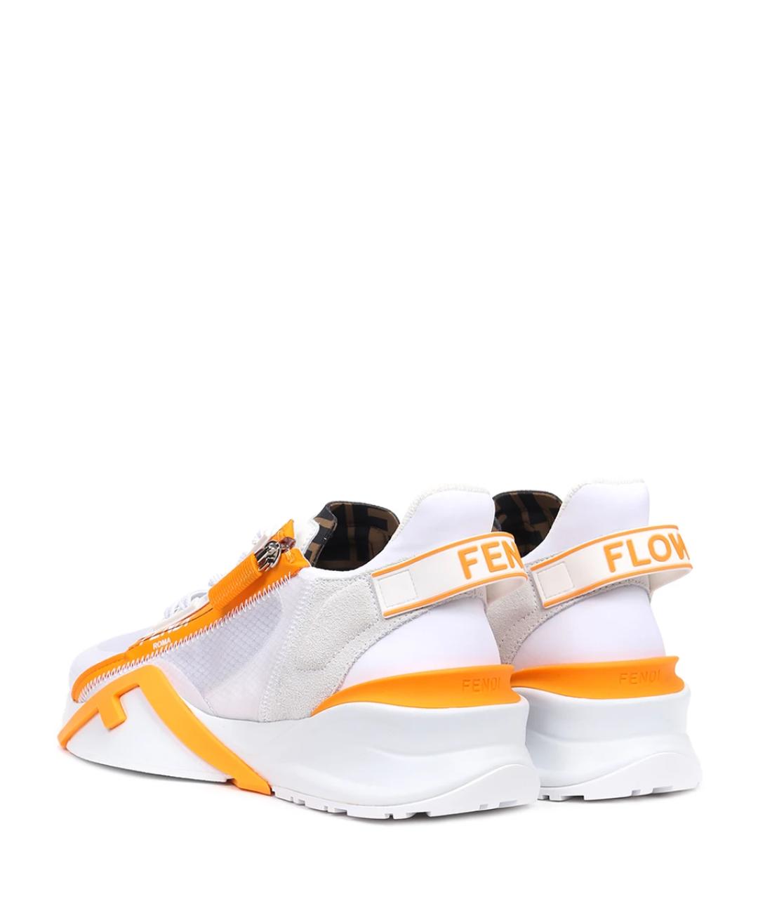 FENDI Белые текстильные кроссовки, фото 3
