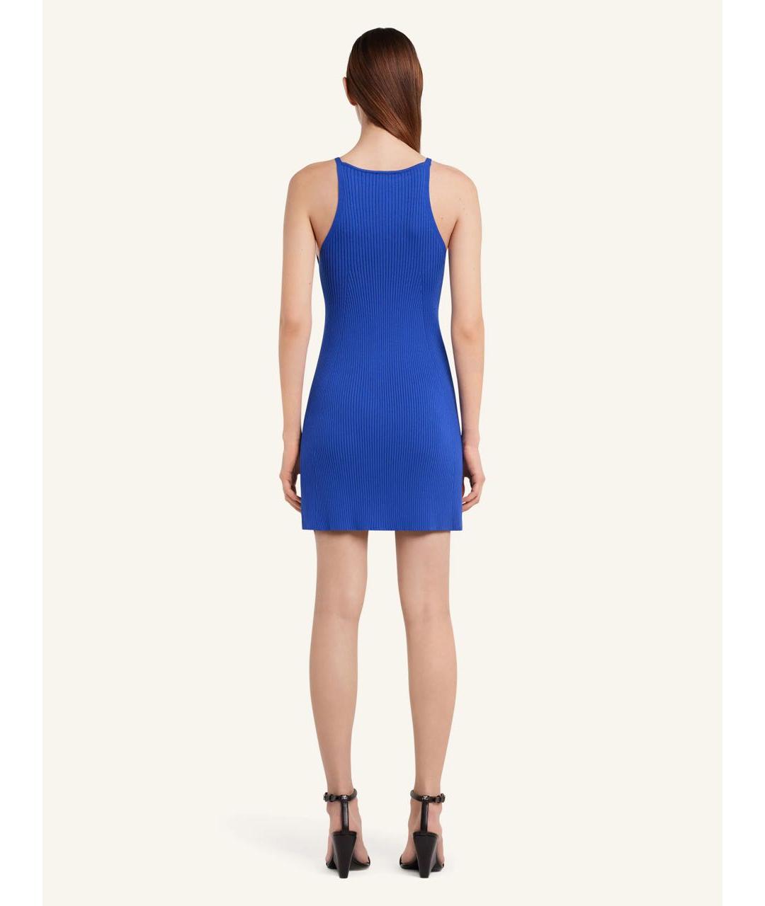 COURREGES Синее вискозное повседневное платье, фото 4