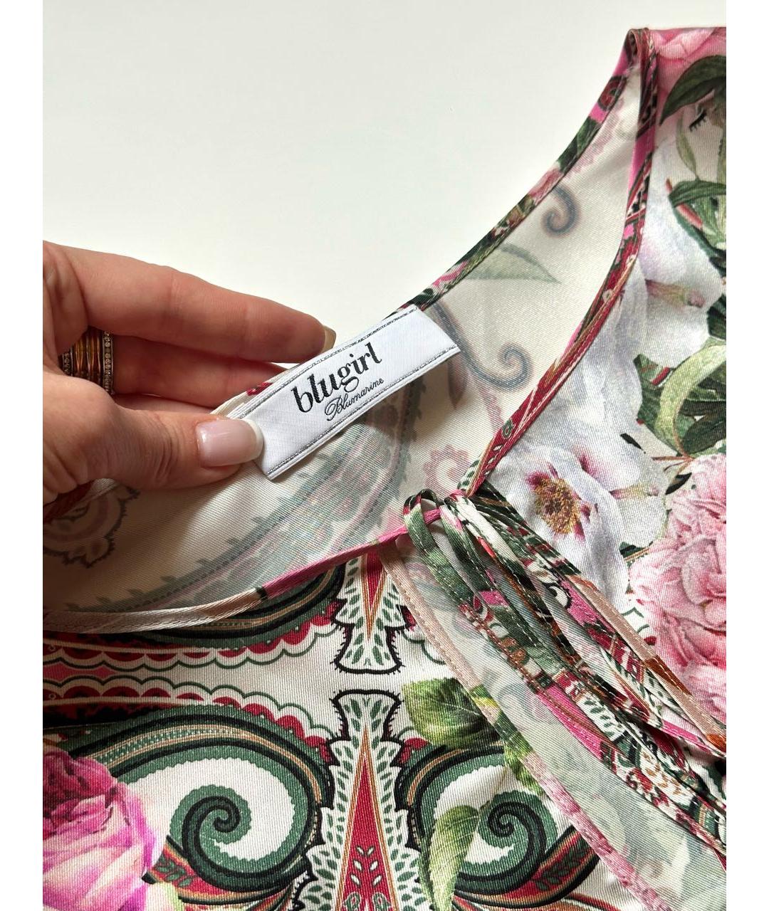 BLUMARINE Мульти полиэстеровое коктейльное платье, фото 3