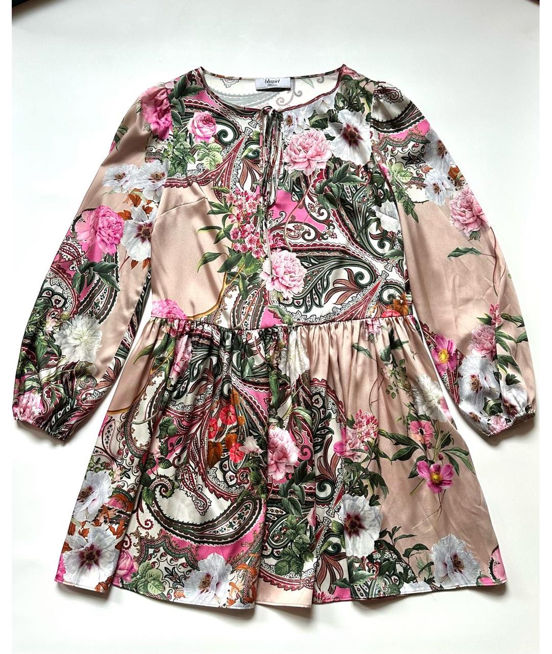 BLUMARINE Мульти полиэстеровое коктейльное платье, фото 9