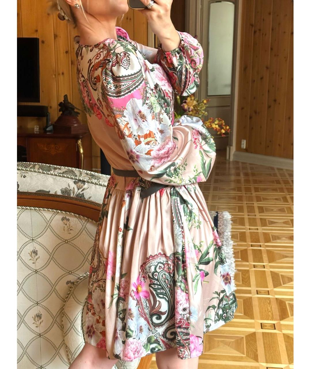 BLUMARINE Мульти полиэстеровое коктейльное платье, фото 6