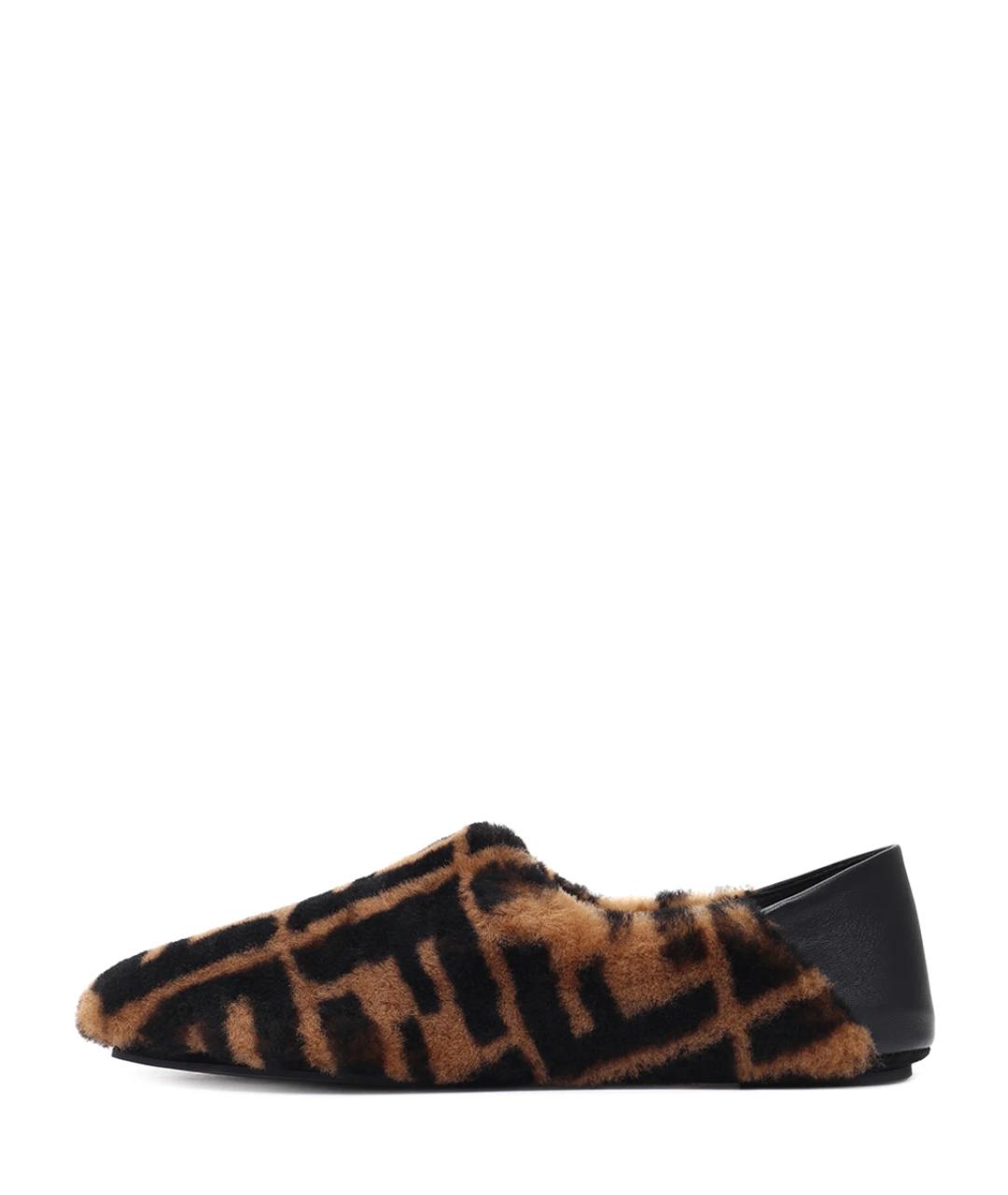 FENDI Коричневые балетки, фото 3