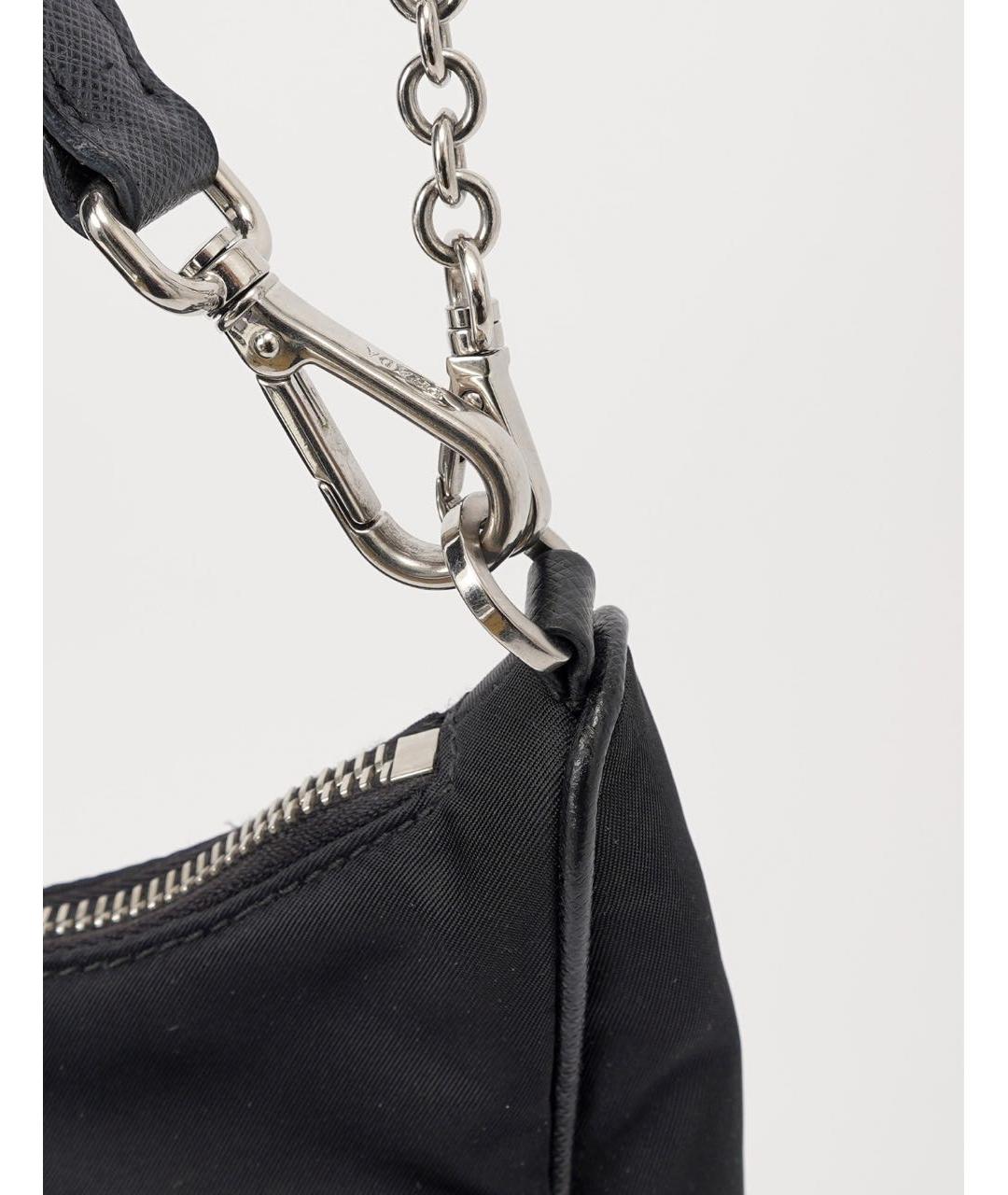 PRADA Черная синтетическая сумка через плечо, фото 8