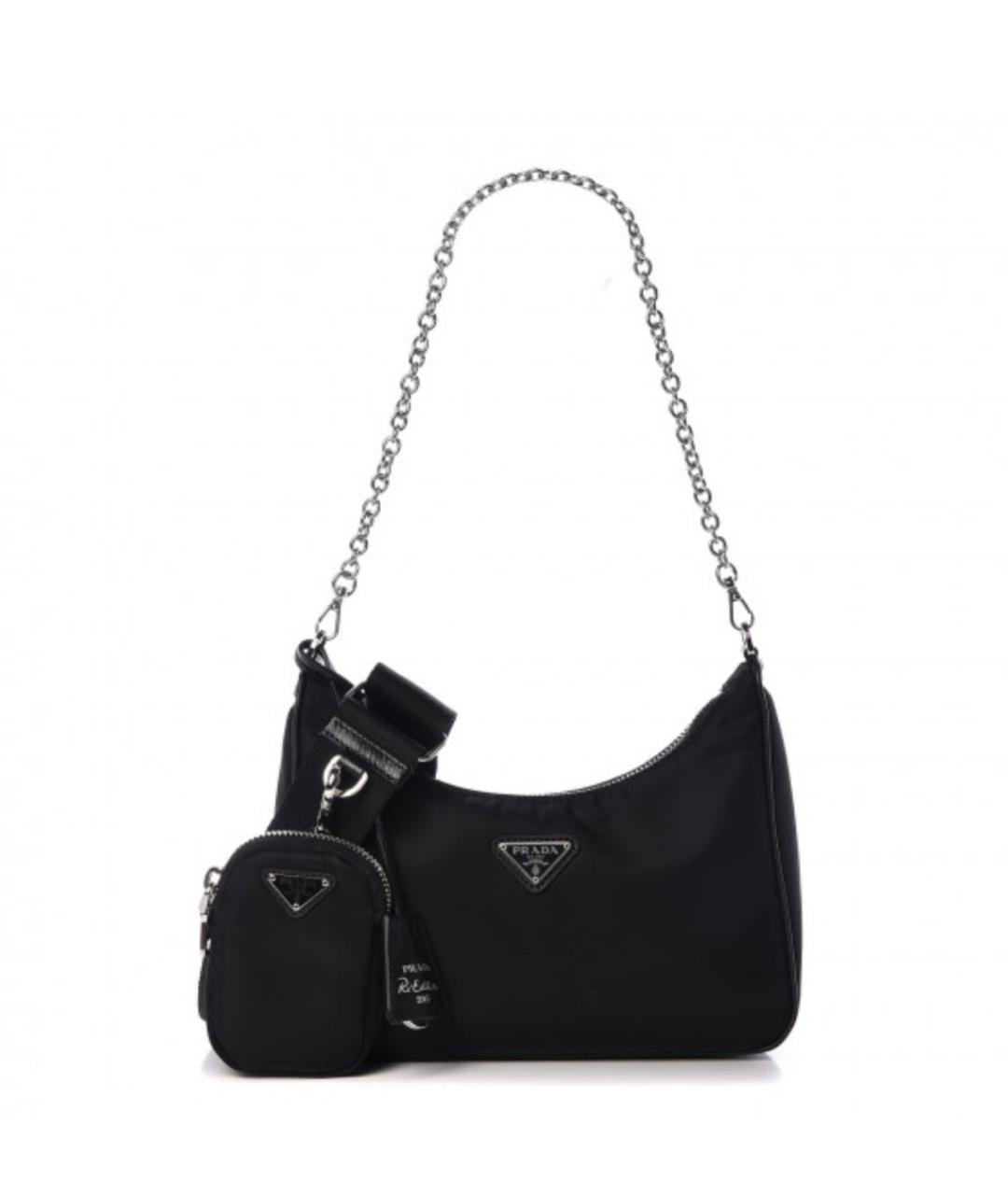 PRADA Черная синтетическая сумка через плечо, фото 1
