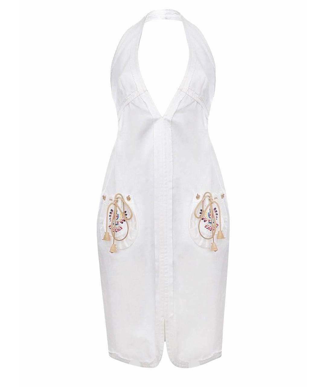 DSQUARED2 Белое хлопковое повседневное платье, фото 10