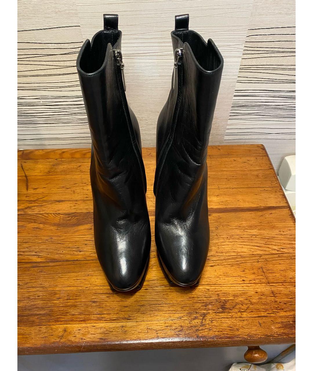 SAINT LAURENT Черные кожаные ботильоны, фото 3
