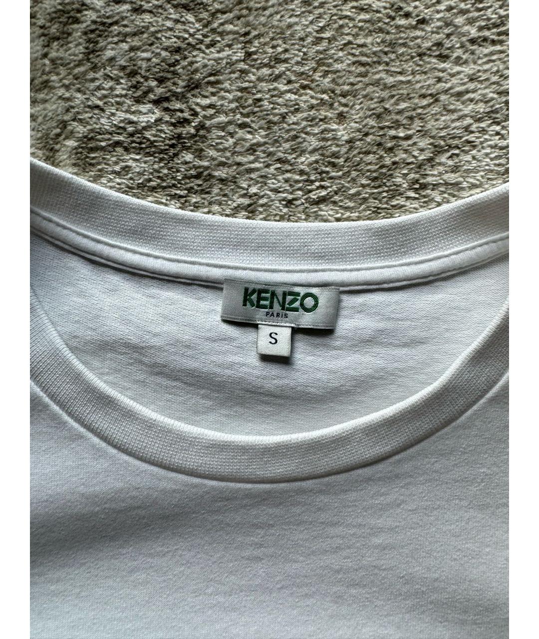 KENZO Белая хлопковая футболка, фото 3