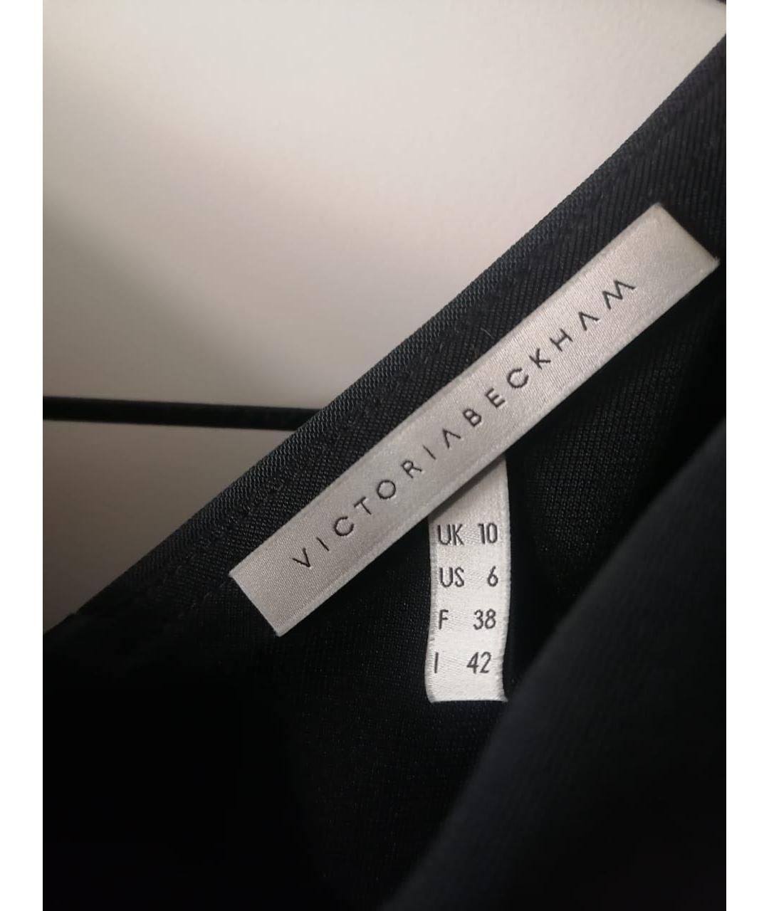 VICTORIA BECKHAM Черное вискозное коктейльное платье, фото 4