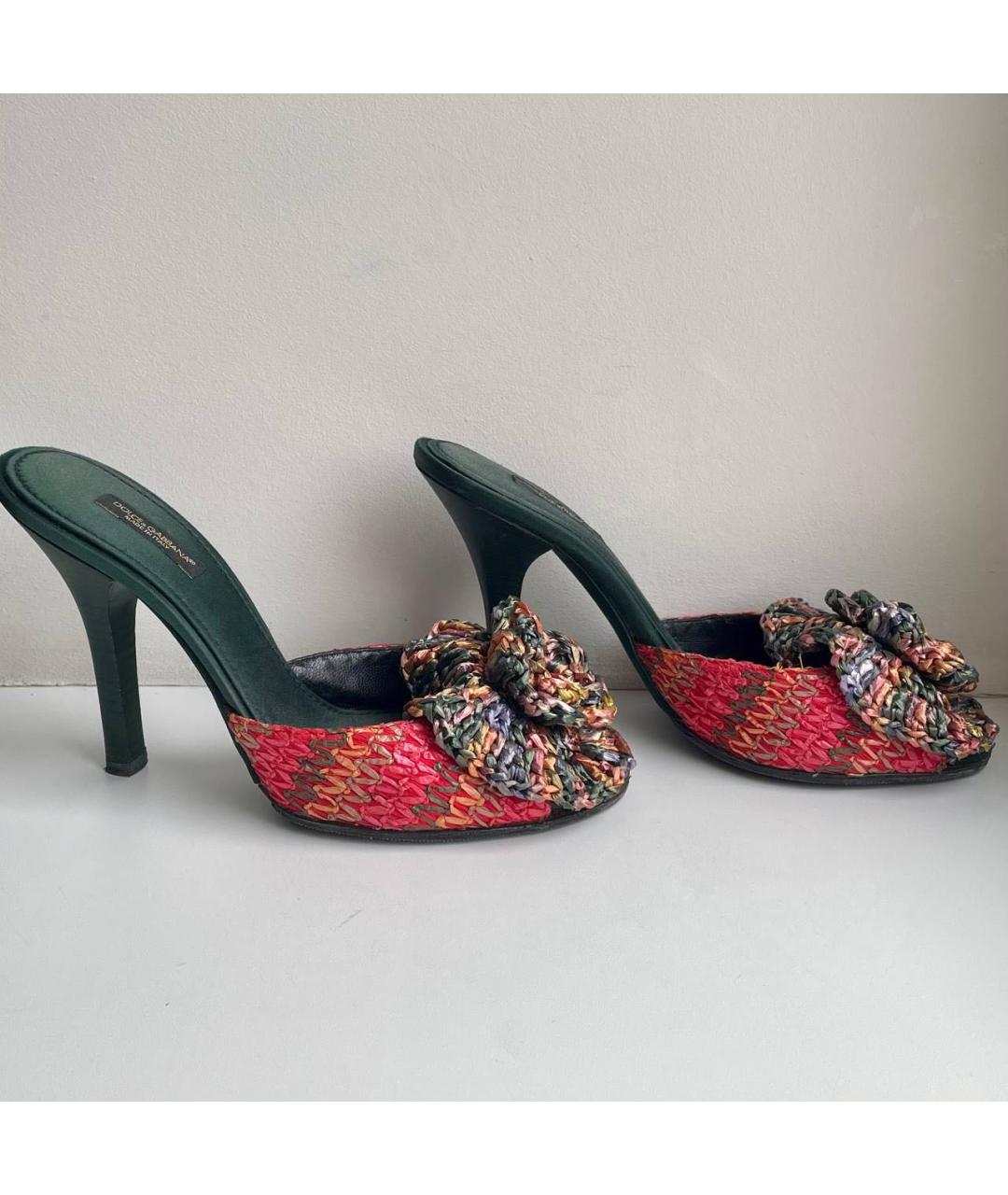 DOLCE&GABBANA Мульти текстильные босоножки, фото 8