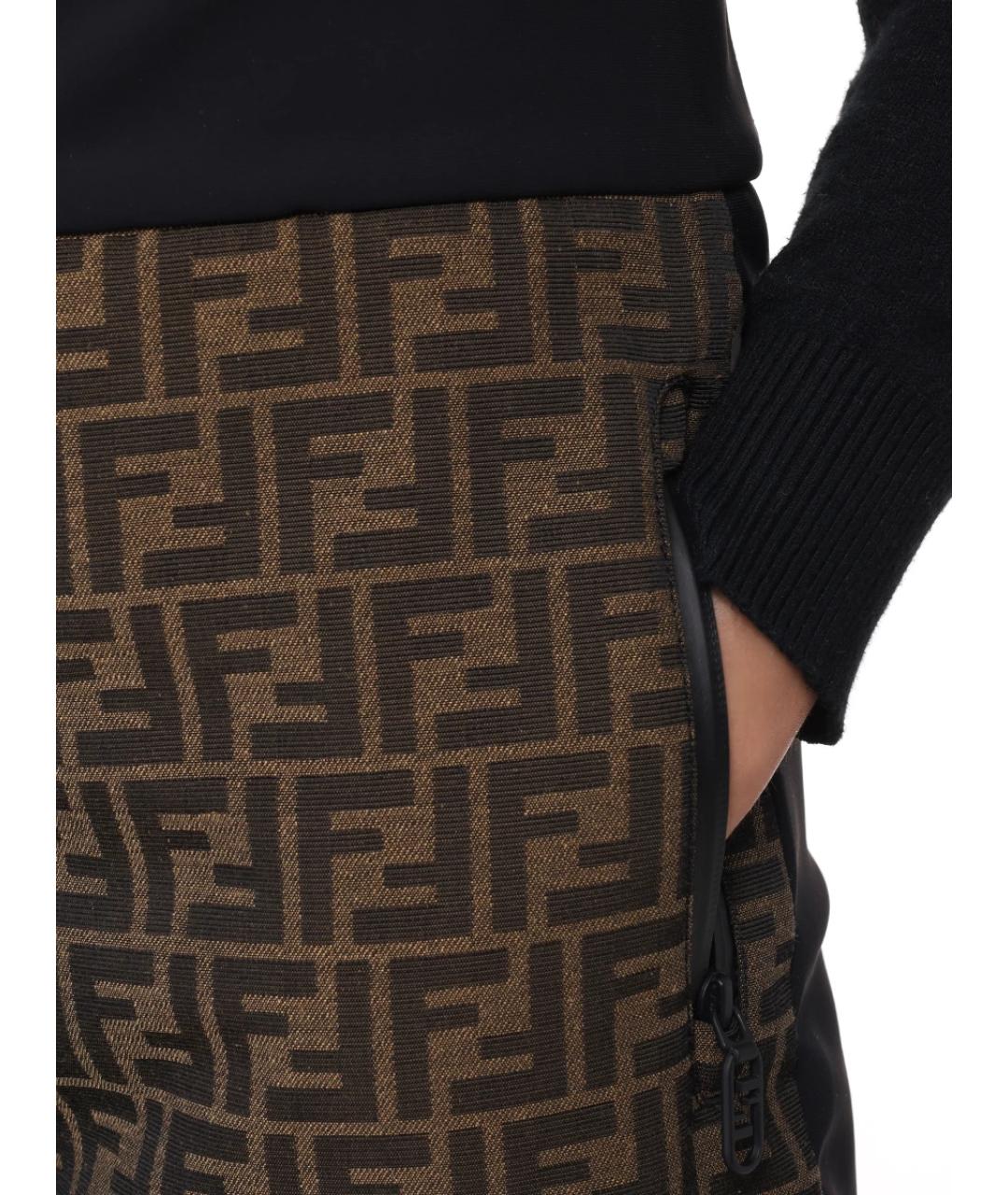 FENDI Коричневые спортивные брюки и шорты, фото 5