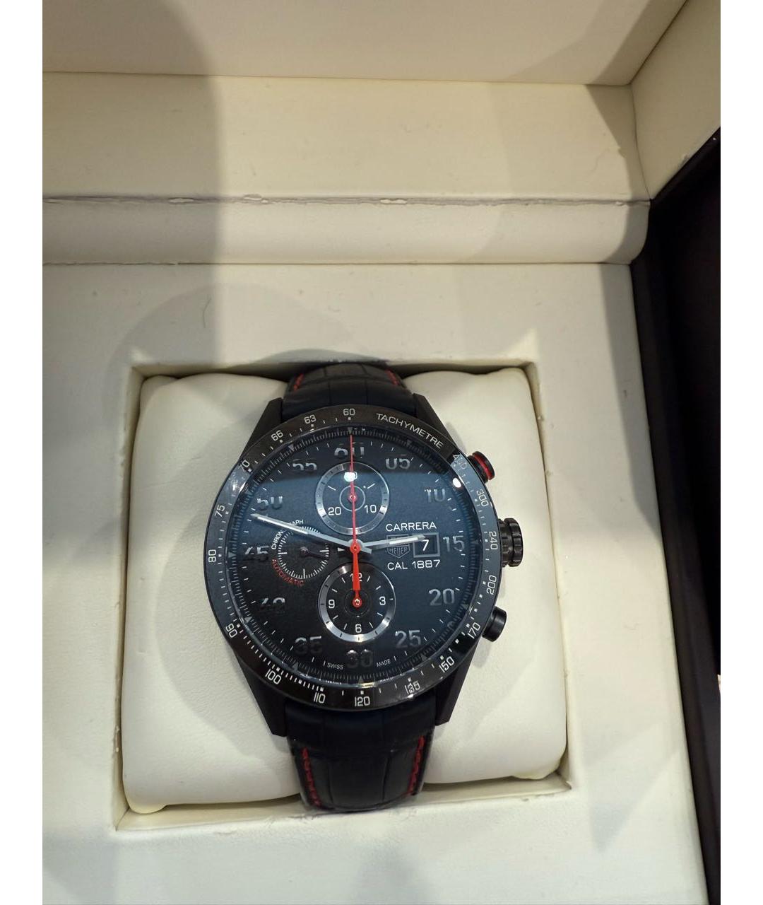 TAG HEUER Черные стальные часы, фото 2