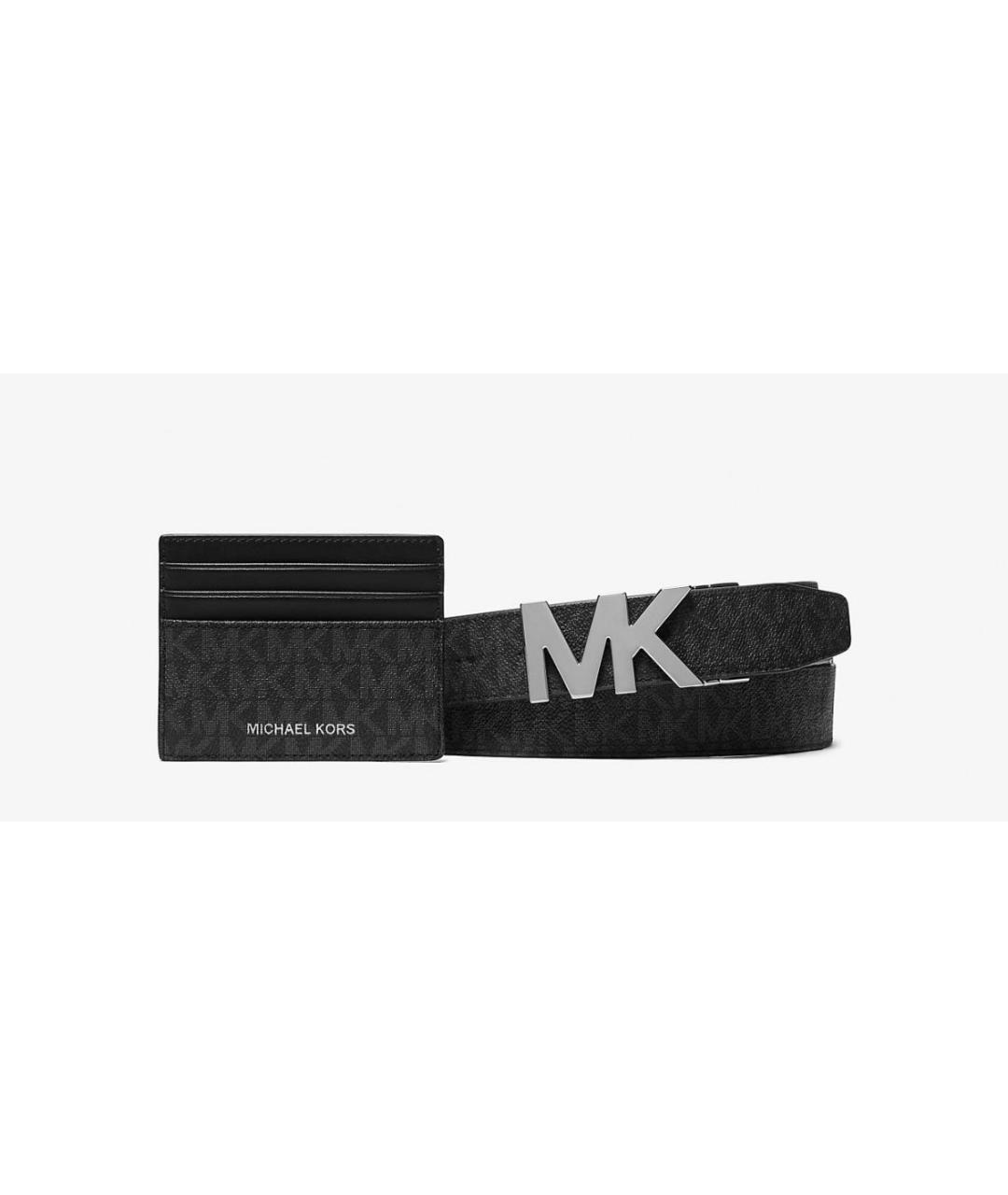 MICHAEL MICHAEL KORS Черный ремень из искусственной кожи, фото 4