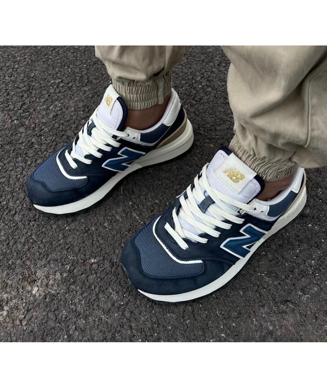 NEW BALANCE Синие замшевые низкие кроссовки / кеды, фото 8