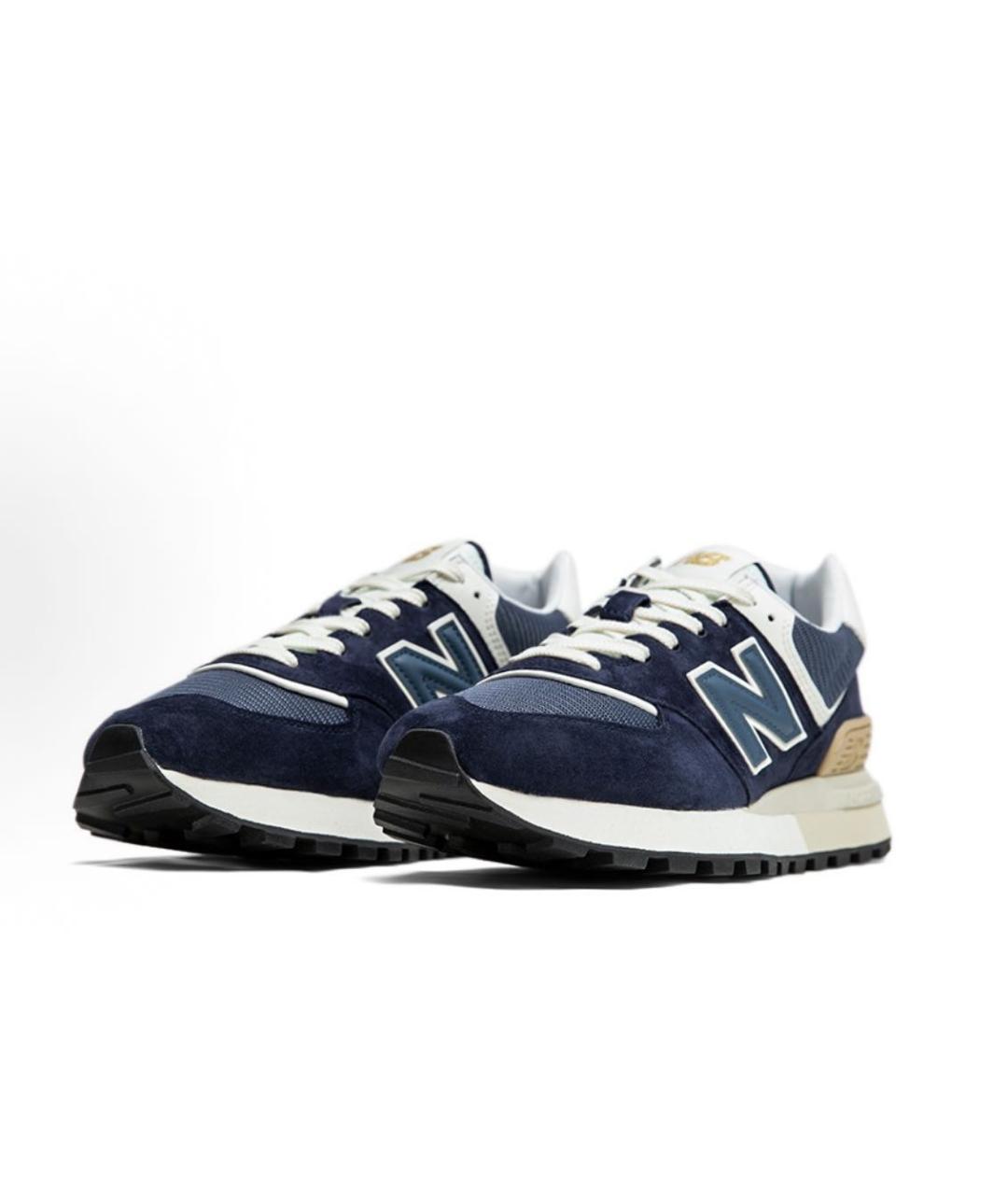 NEW BALANCE Синие замшевые низкие кроссовки / кеды, фото 2