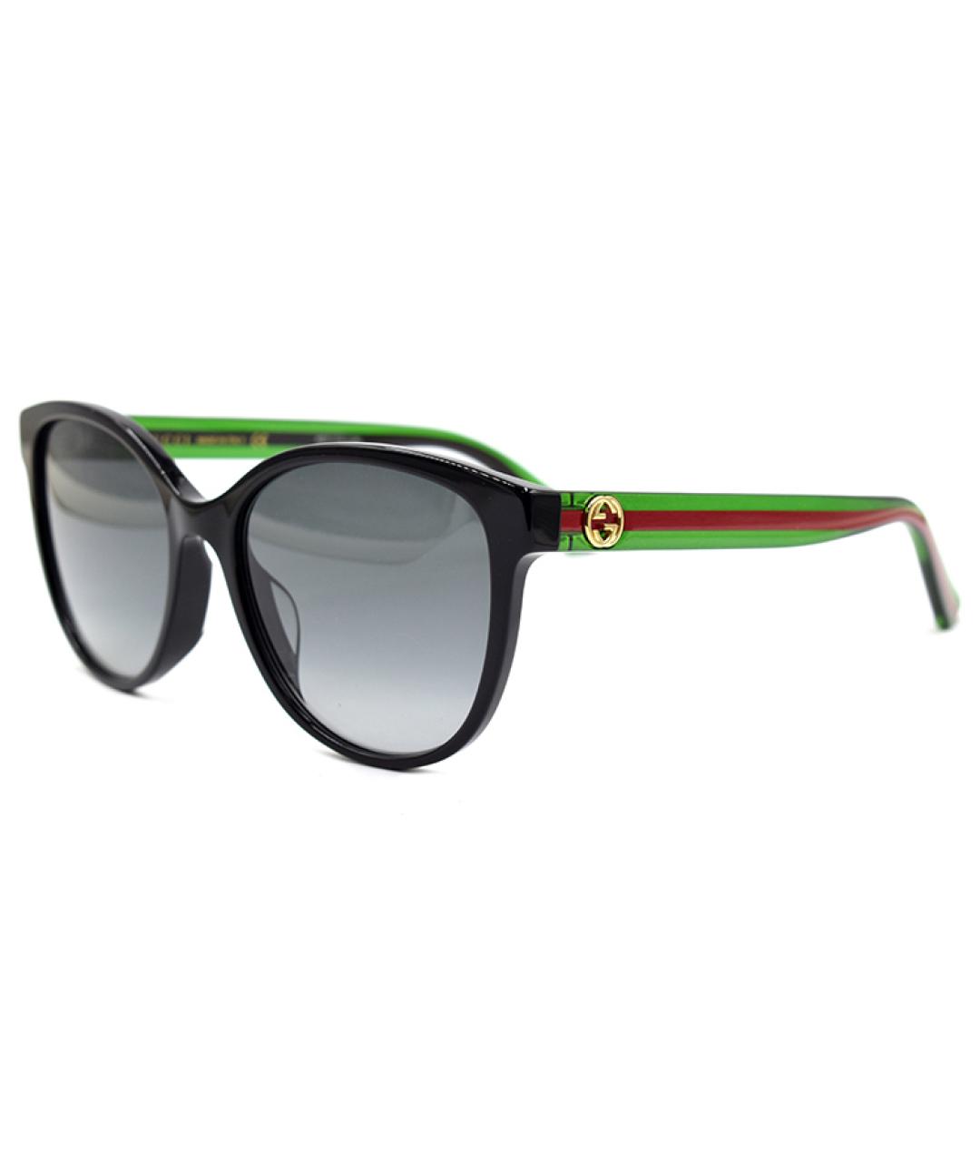 GUCCI Зеленые пластиковые солнцезащитные очки, фото 1