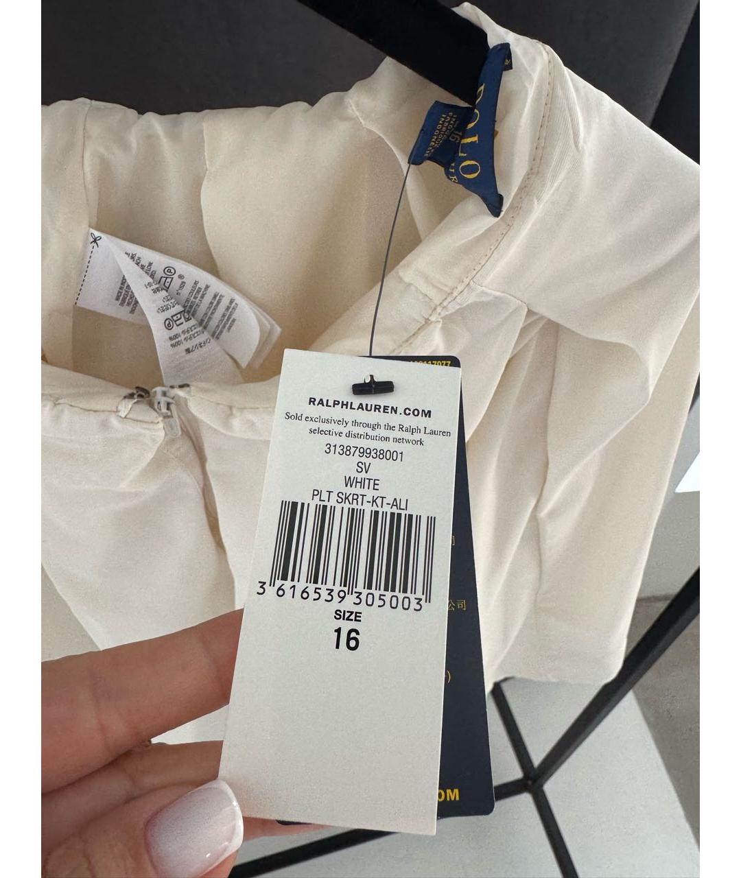 POLO RALPH LAUREN Белая юбка мини, фото 4