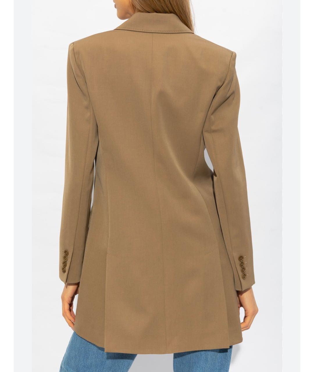 MAX MARA Коричневый шерстяной жакет/пиджак, фото 8