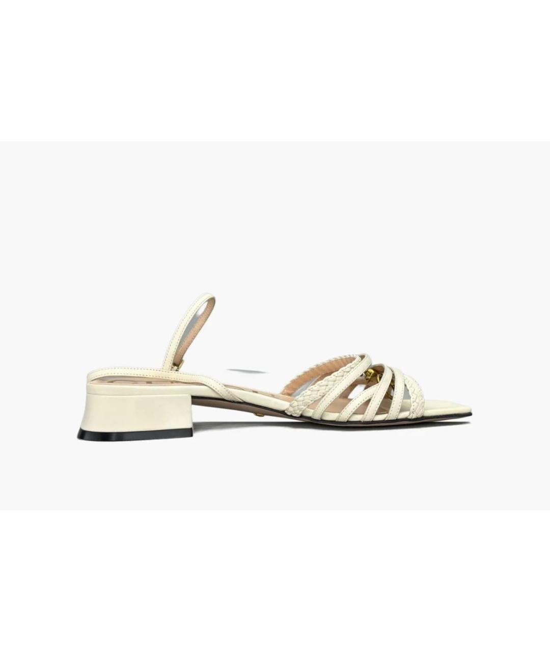 GUCCI Белые сандалии, фото 7