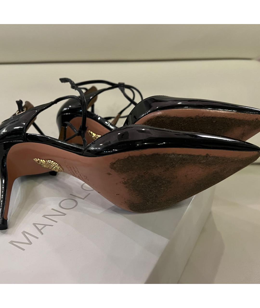 AQUAZZURA Черные кожаные туфли, фото 7
