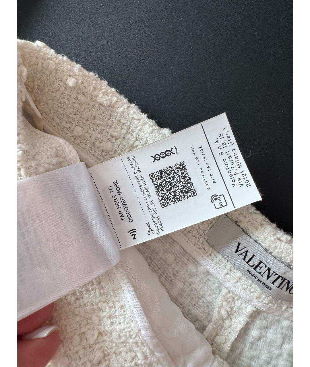 VALENTINO Белая юбка мини, фото 6