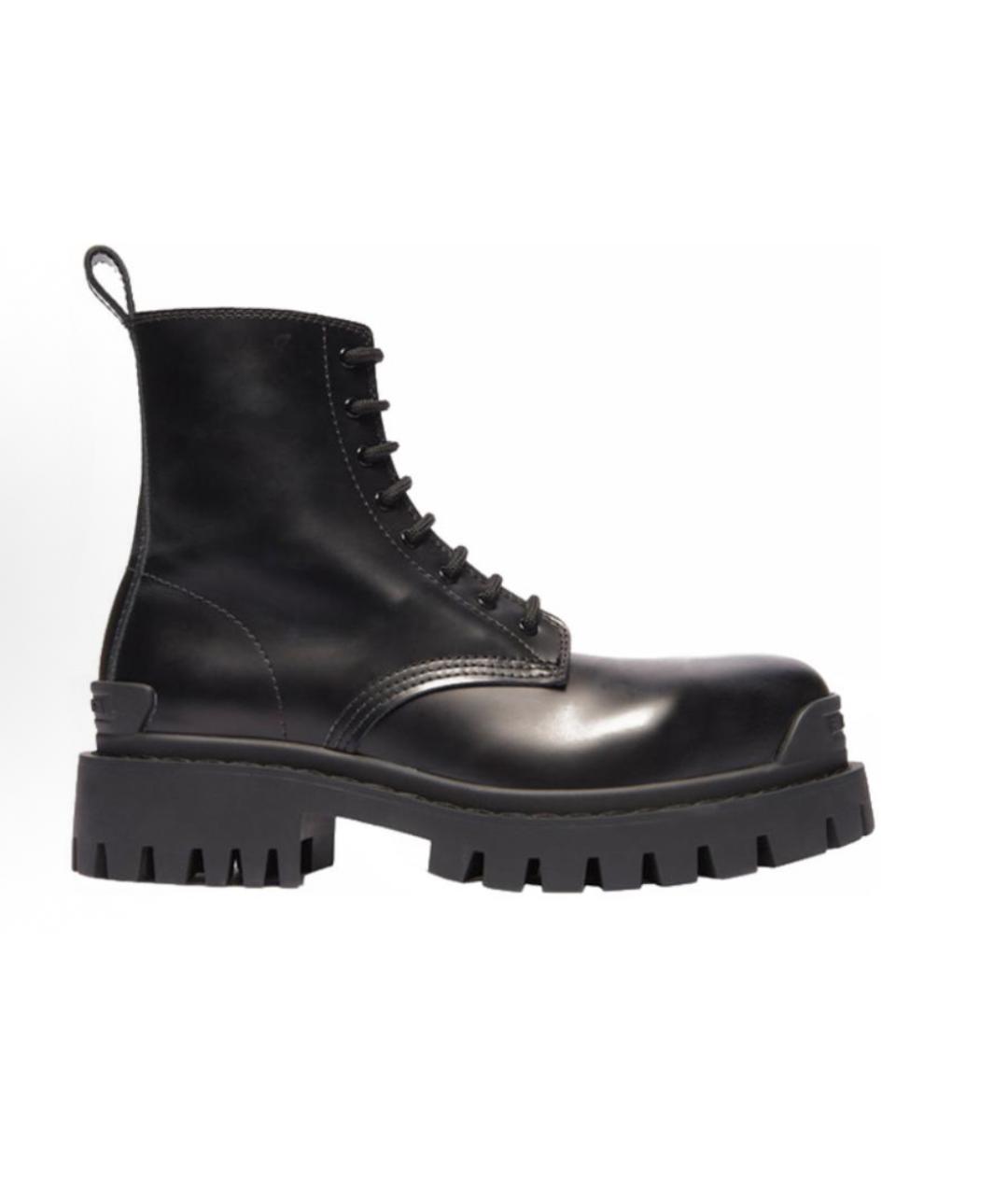 BALENCIAGA Черные кожаные ботинки, фото 5