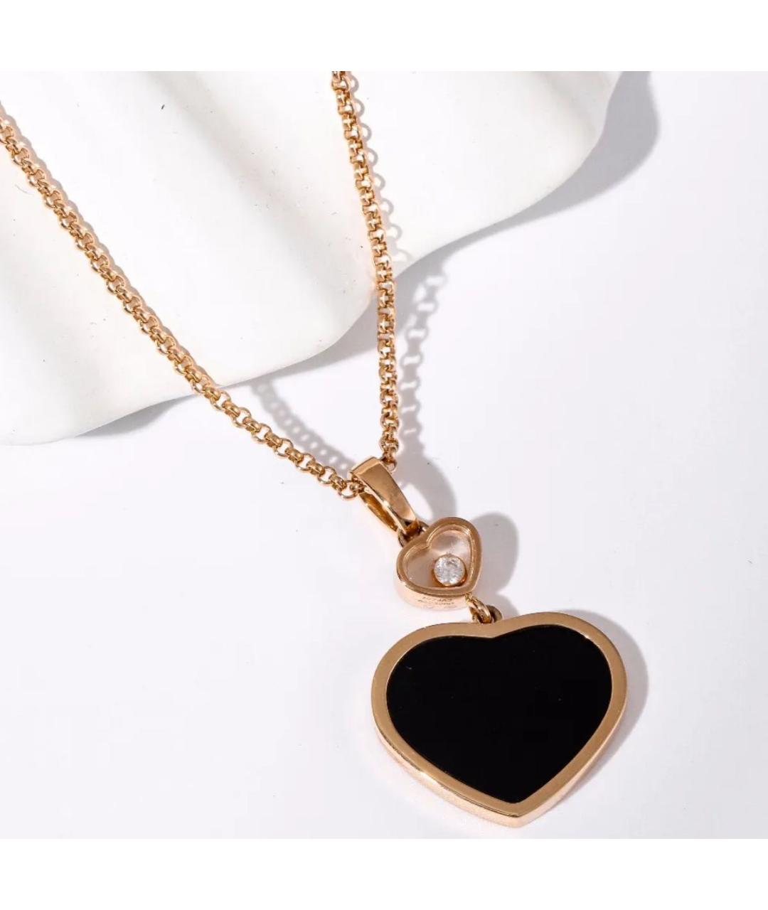 CHOPARD Черное колье из розового золота, фото 3