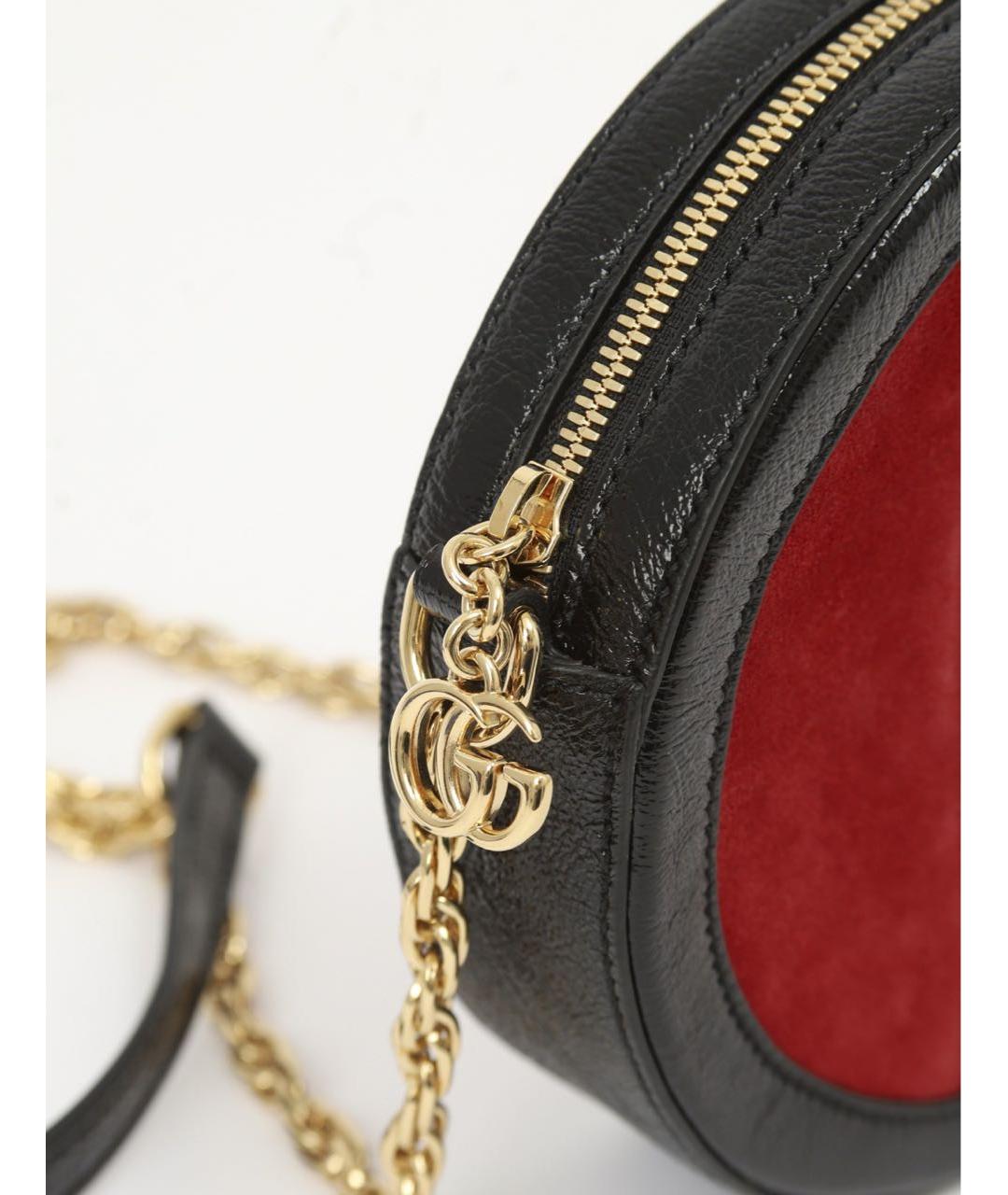 GUCCI Красная сумка через плечо из лакированной кожи, фото 7