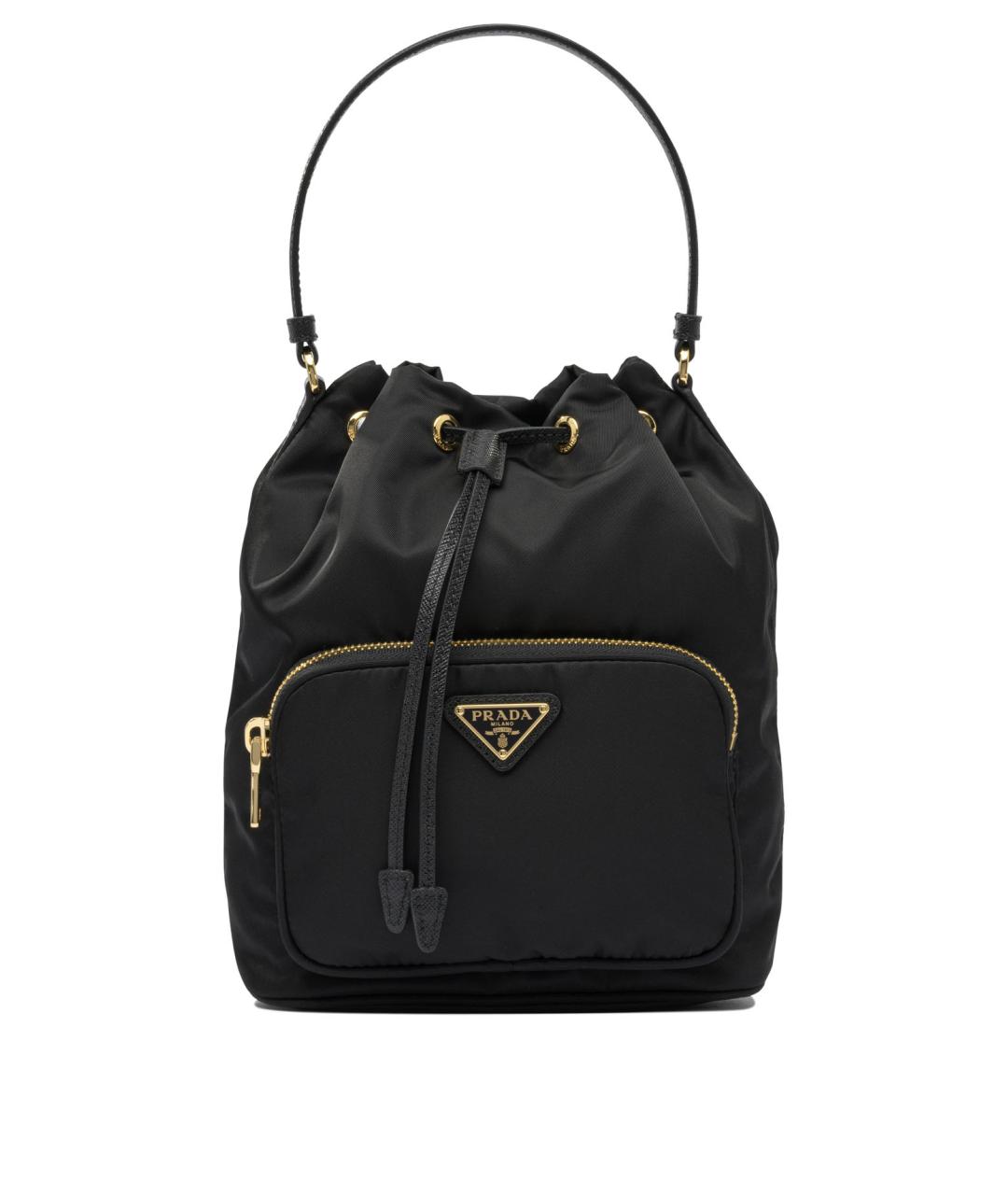 PRADA Черная синтетическая сумка с короткими ручками, фото 1