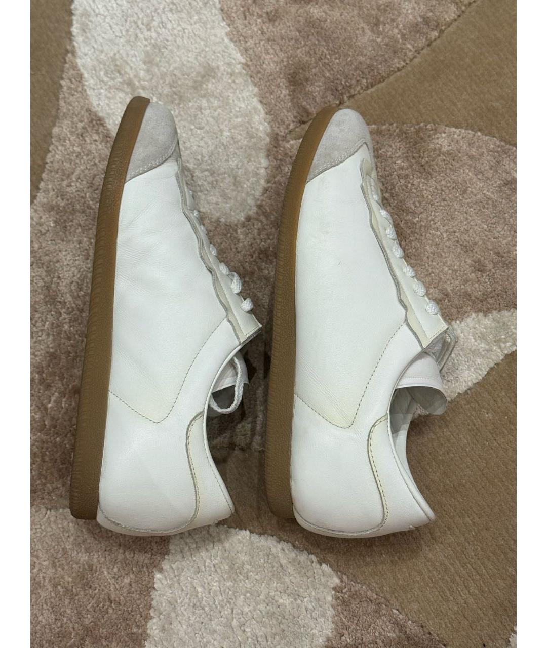 MAISON MARGIELA Белые кожаные кеды, фото 5