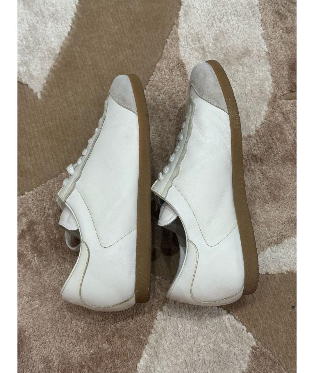 MAISON MARGIELA Белые кожаные кеды, фото 6