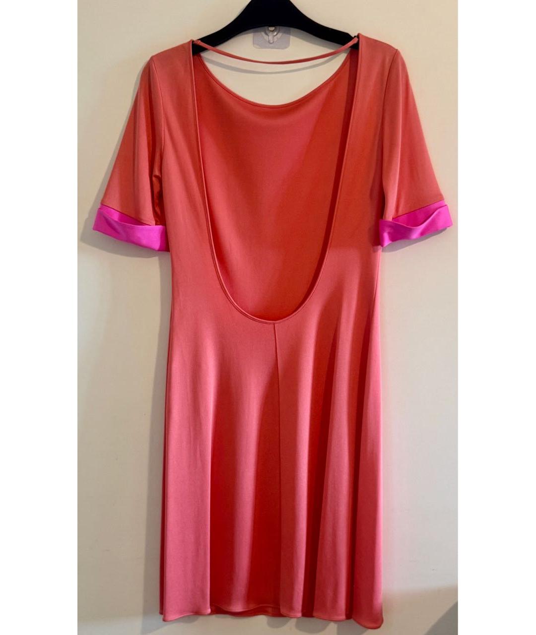 EMILIO PUCCI Розовое шелковое повседневное платье, фото 3