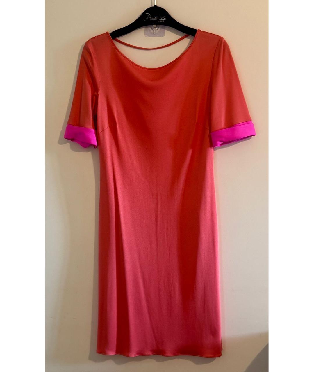 EMILIO PUCCI Розовое шелковое повседневное платье, фото 2