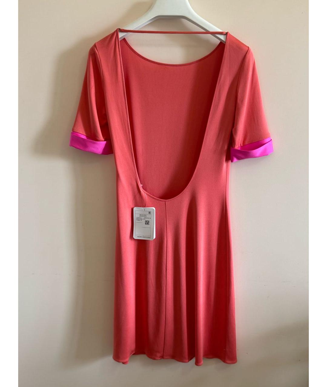 EMILIO PUCCI Розовое шелковое повседневное платье, фото 3