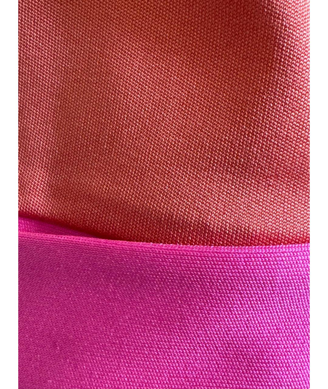 EMILIO PUCCI Розовое шелковое повседневное платье, фото 6