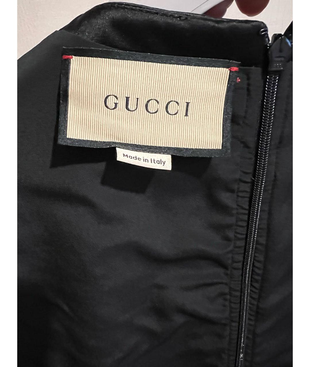 GUCCI Черное шелковое вечернее платье, фото 3