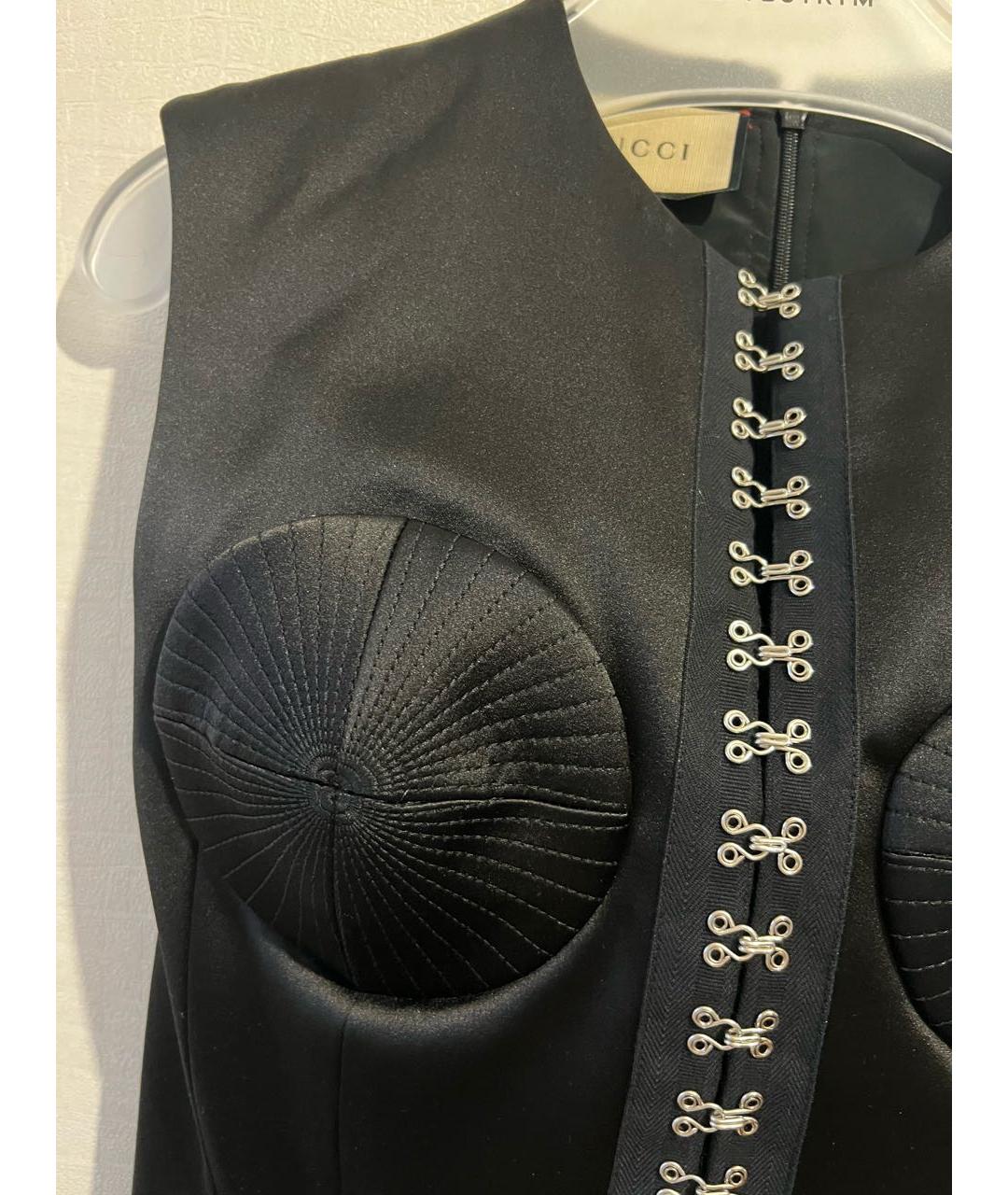GUCCI Черное шелковое вечернее платье, фото 5