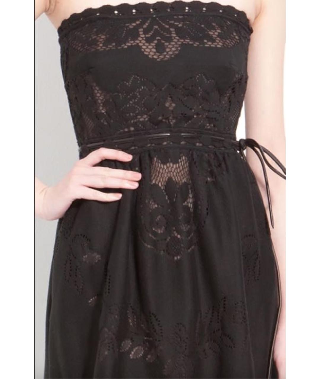 VALENTINO Черное хлопковое вечернее платье, фото 4