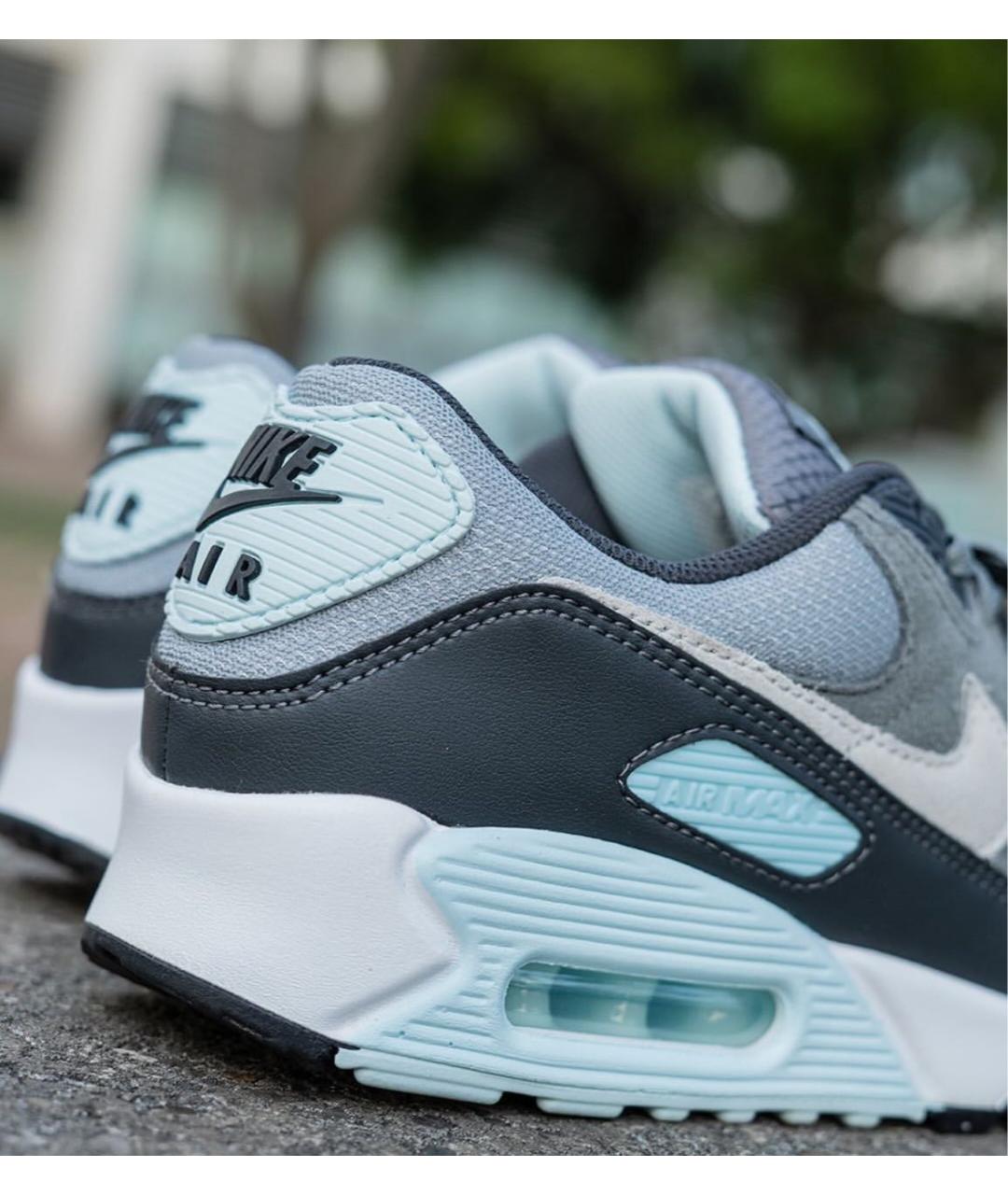 NIKE Серые кожаные низкие кроссовки / кеды, фото 6