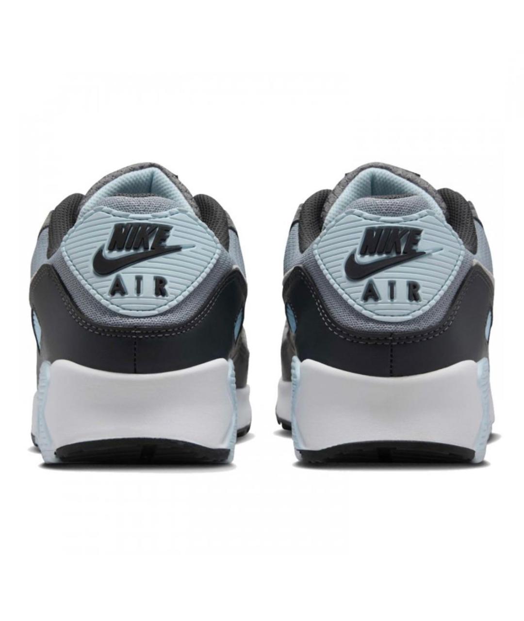 NIKE Серые кожаные низкие кроссовки / кеды, фото 4