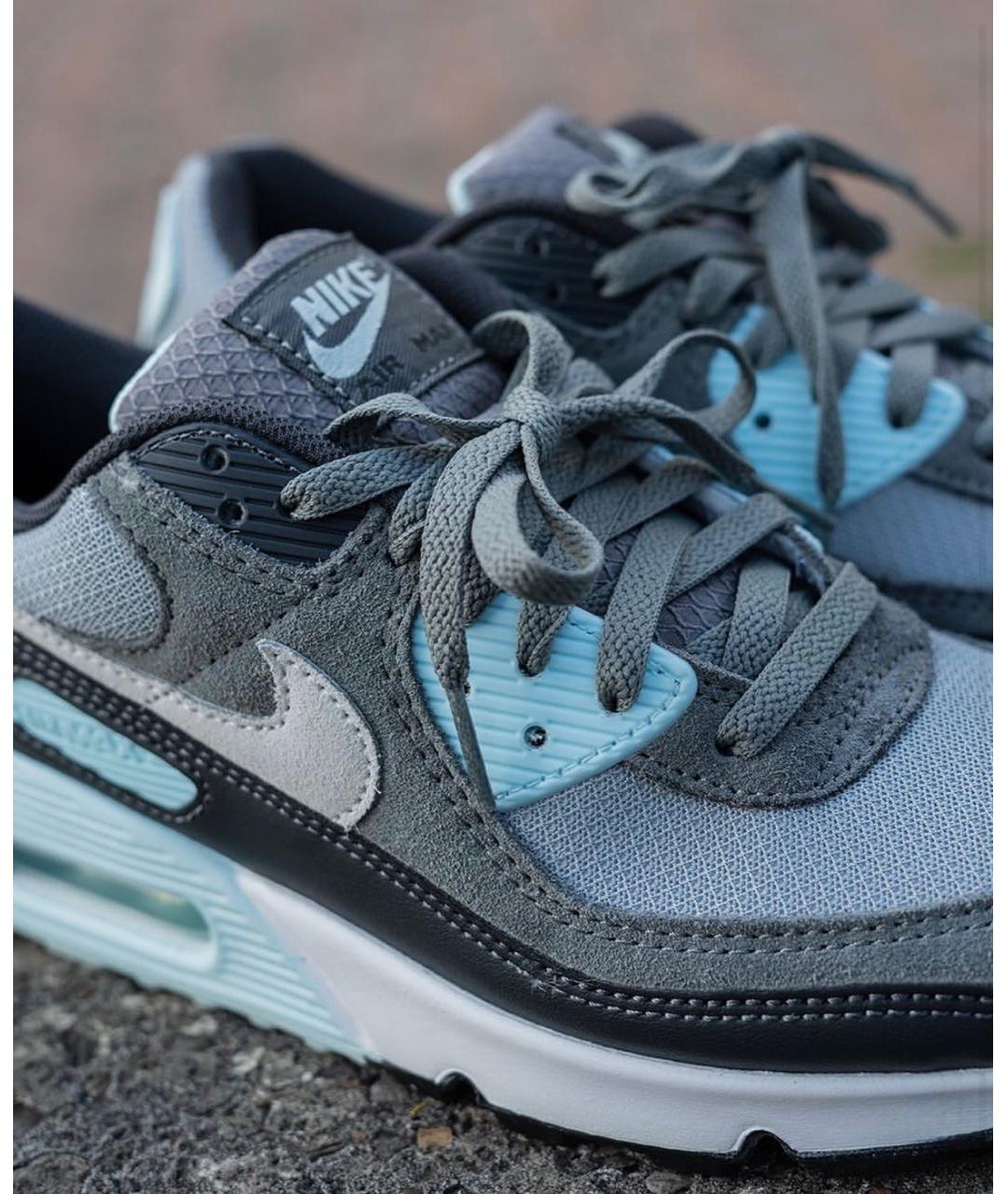 NIKE Серые кожаные низкие кроссовки / кеды, фото 7