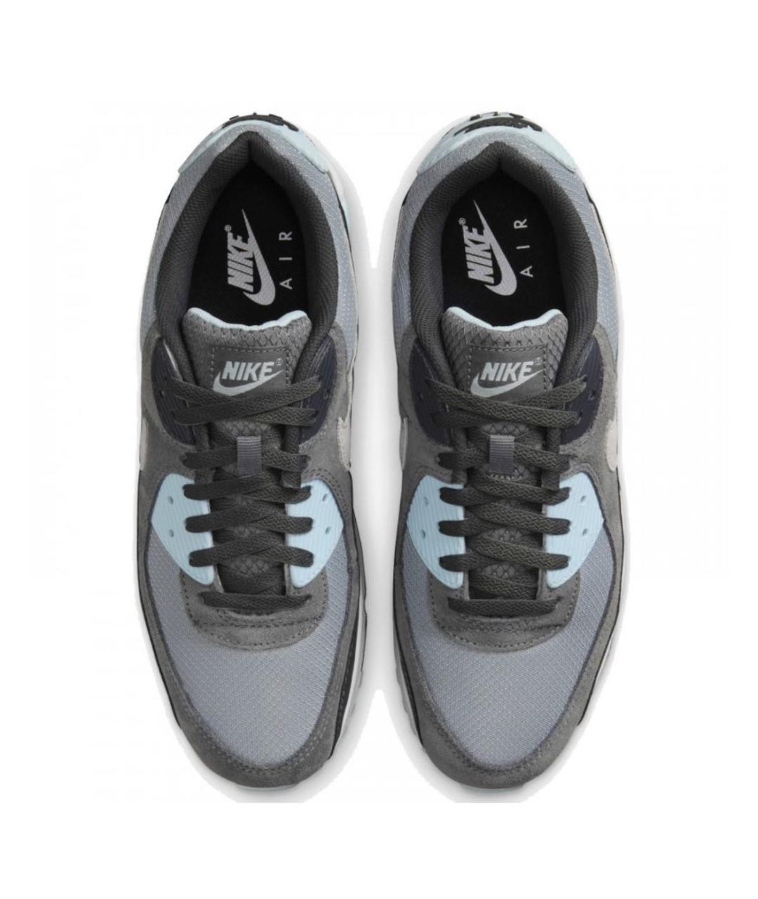 NIKE Серые кожаные низкие кроссовки / кеды, фото 3