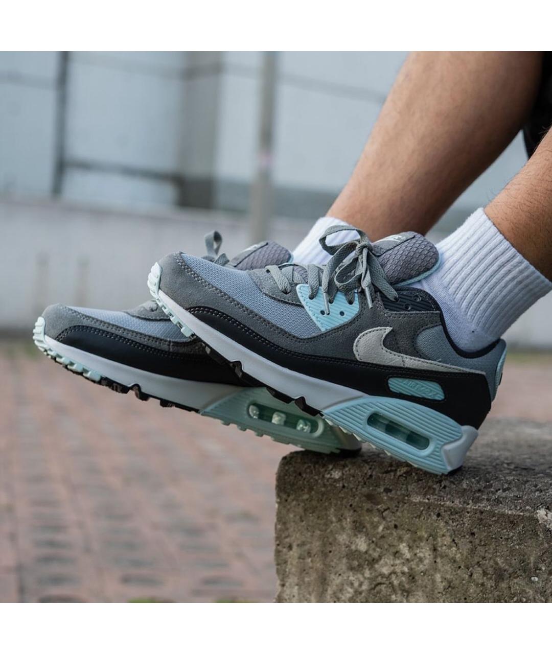 NIKE Серые кожаные низкие кроссовки / кеды, фото 5