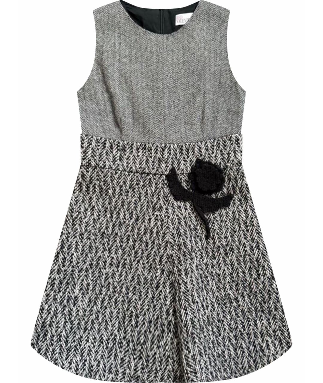 RED VALENTINO Серое шерстяное повседневное платье, фото 1