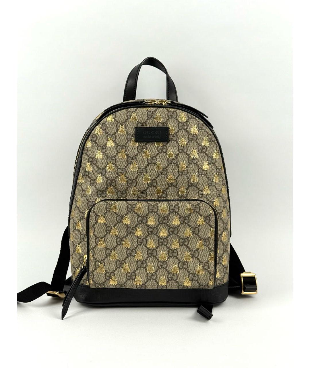 GUCCI Бежевый кожаный рюкзак, фото 2