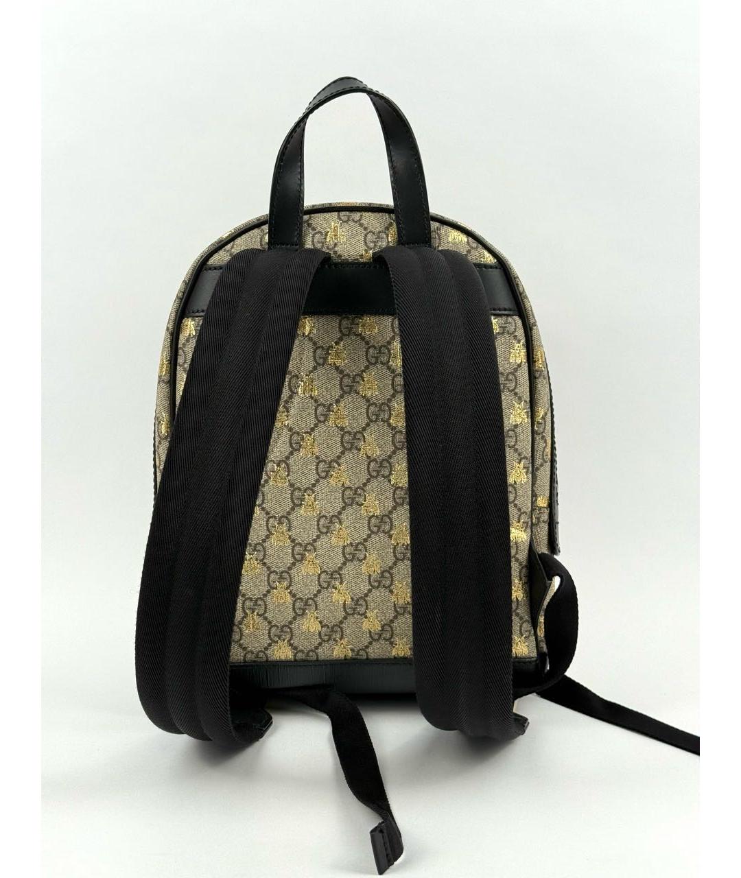 GUCCI Бежевый кожаный рюкзак, фото 3