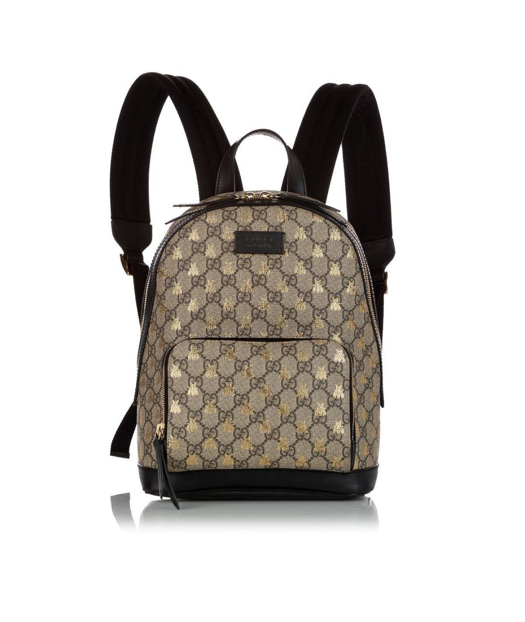 GUCCI Бежевый кожаный рюкзак, фото 8