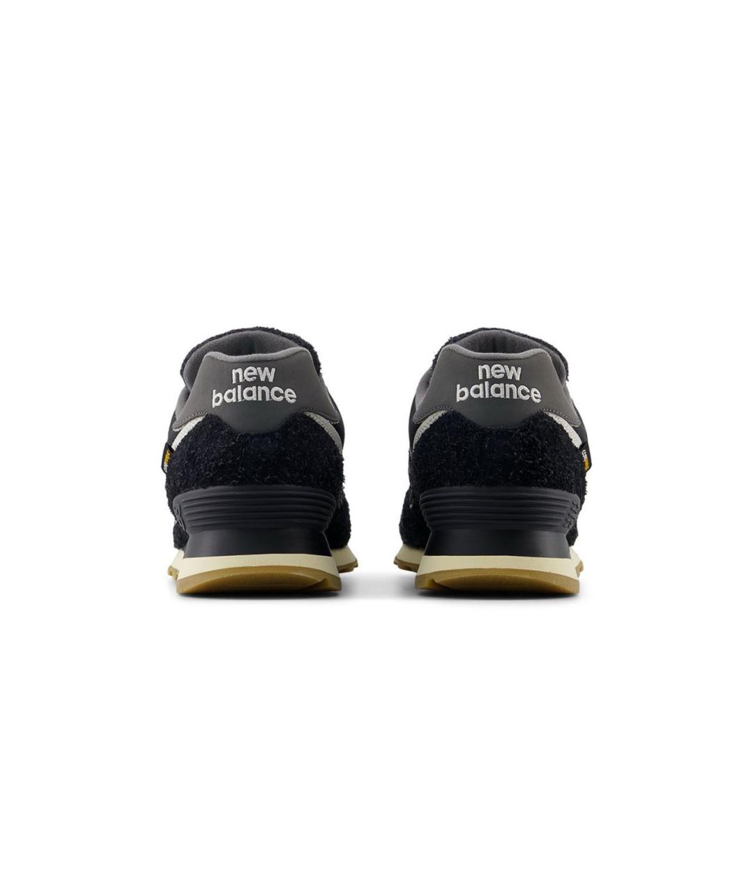 NEW BALANCE Черные замшевые низкие кроссовки / кеды, фото 4